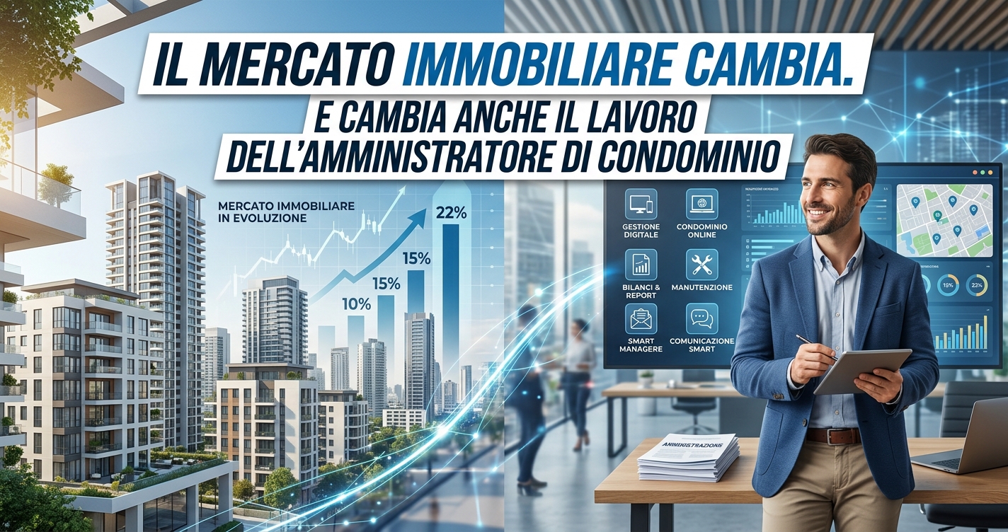 IL MERCATO IMMOBILIARE CAMBIA. E CAMBIA ANCHE IL LAVORO DELL’AMMINISTRATORE DI CONDOMINIO