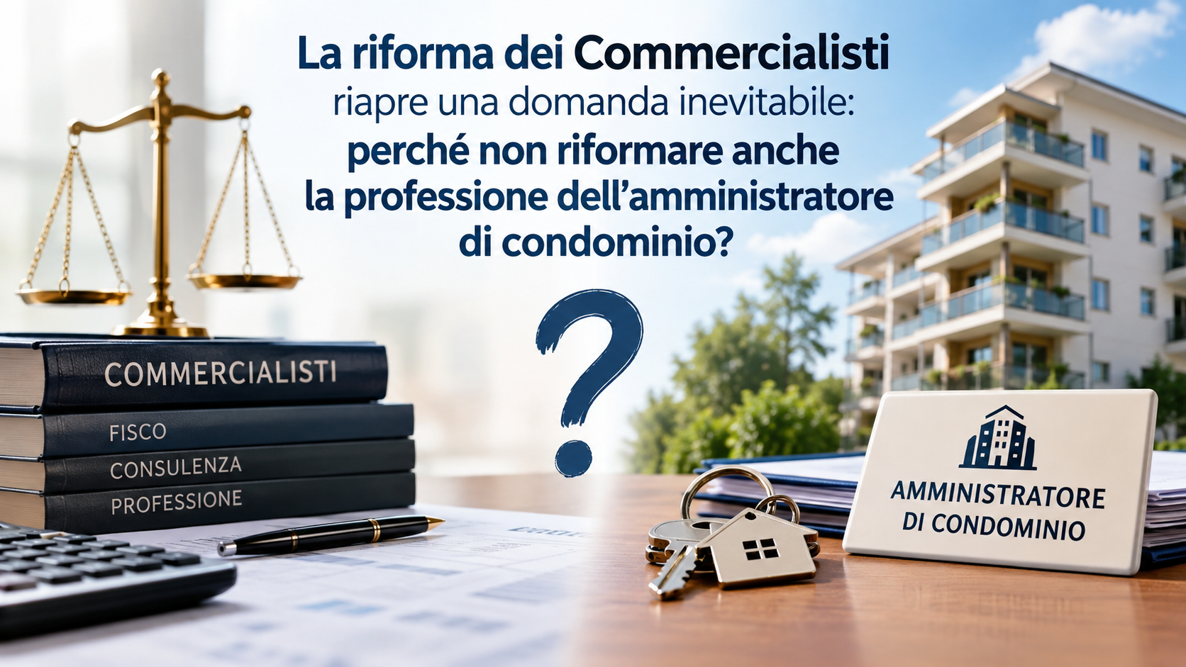 RE-COND: «La riforma dei Commercialisti riapre una domanda inevitabile: perché non riformare anche la professione dell’amministratore di condominio?»