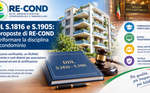 DDL S.1816 e S.1905: le proposte di RE-COND per riformare la disciplina del condominio